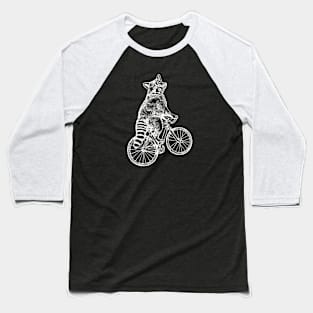 SEEMBO Raccoon Cycling Bicycle Bicycling Cyclist Riding Bike Baseball T-Shirt